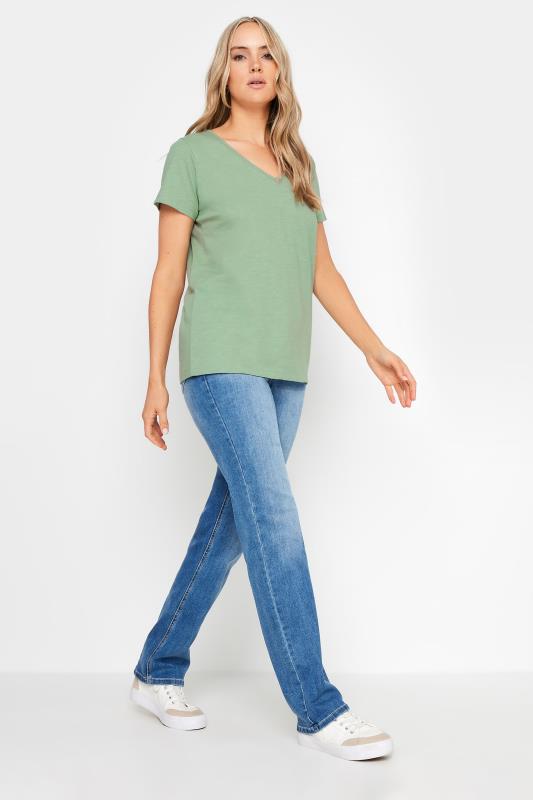 LTS Tall 2 PACK Green & Grey Stripe T-Shirt | Long Tall Sally 4