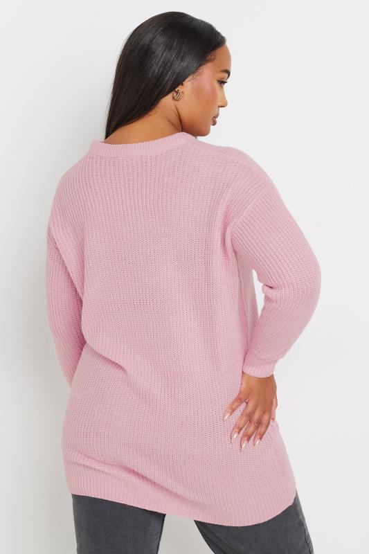 YOURS Plus Size Pink Essential Jumper | Yours Clothing 3