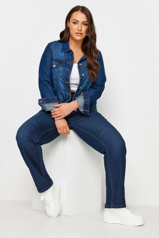 YOURS Plus Size Indigo Blue Straight Leg RUBY Jeans | Yours 2