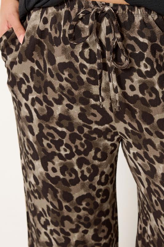 YOURSET Plus Size 2 PACK Black Leopard Textured Culottes | Yours Clothing 7