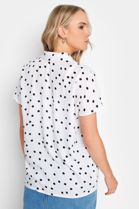 LTS Tall White Polka Dot Shirt | Long Tall Sally 3