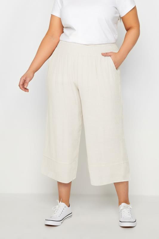 Gaucho Relaxed Fit Cream Pant