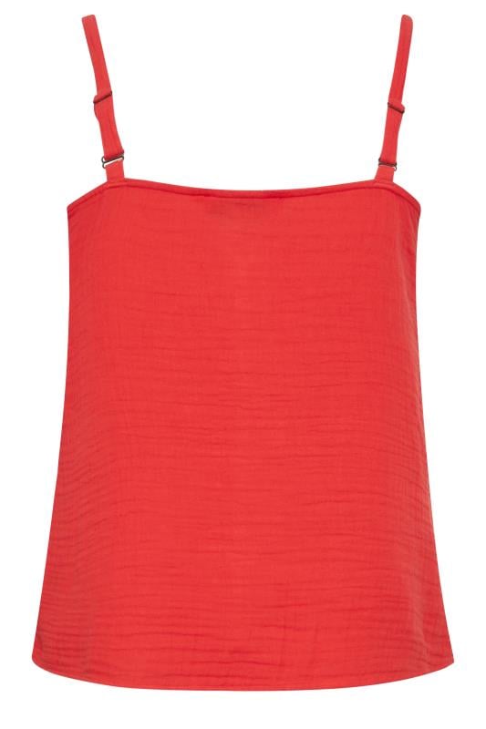 YOURS Plus Size Red Button Cami Vest Top | Yours Clothing 7