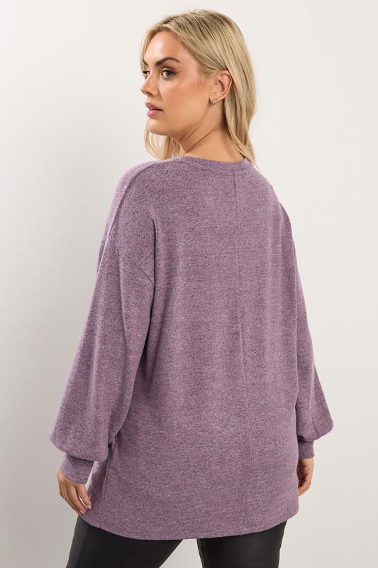 YOURS Plus Size Pink Studded Jumper | Yours Clothing 2