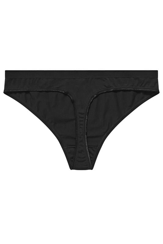 YOURSET 5 PACK Plus Size Black Candy Cane Thongs | Yours Clothing 4
