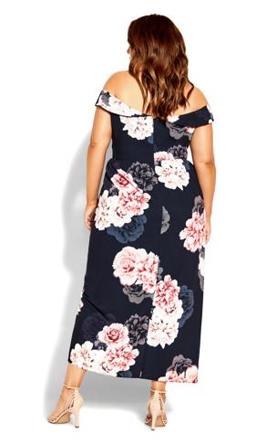 French Floral Navy Dress | Evans