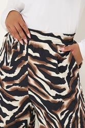 YOURS Plus Size Black Animal Print Trousers | Yours Clothing 4