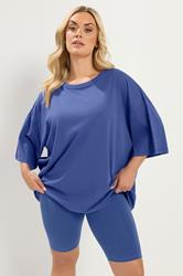 YOURS Plus Size Cobalt Blue Shorts | Yours Clothing 3