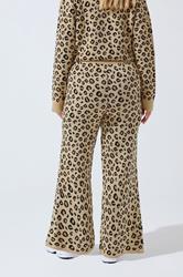 LIMITED COLLECTION Plus Size Natural Brown Leopard Print Wide Leg Trousers | Yours Clothing  2