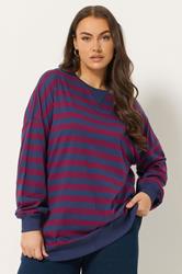 YOURS Plus Size Red Stripe Balloon Sleeve Top | Yours Clothing 3