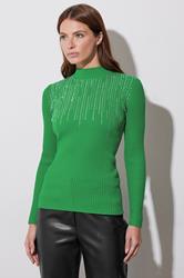 STAR Green Embellished Neckline Jumper | StarByJM 1