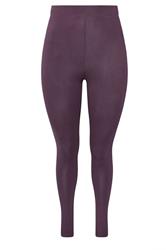 YOURS Plus Size Purple High Waisted Leggings | Yours Clothing 5