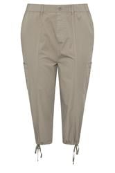 YOURS Curve Brown Cropped Cargo Trousers