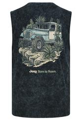 BadRhino Big & Tall Black Acid Wash 'Jeep' Graphic Vest | BadRhino 7
