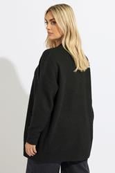 YOURS Plus Size Black Soft Touch Knitted Cardigan | Yours Clothing 2