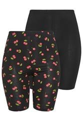 YOURSET 2 PACK Curve Black Cherry Cycling Shorts
