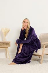 LTS Tall Purple Shawl Collar Maxi Dressing Gown | Long Tall Sally 1