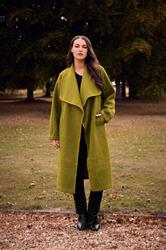EVANS Plus Size Green Waterfall Coat | Evans 1