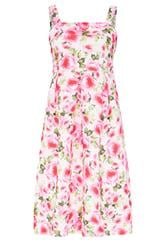 YOURS LONDON Curve White Floral Square Neck Midi Dress