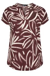 YOURS Plus Size Chocolate Brown Abstract Print Blouse | Yours Clothing 6