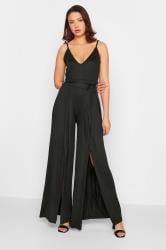 LTS Tall Women's Black Strappy Split Leg Jumpsuit | Long Tall Sally 2