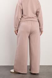 YOURS Plus Size Dusky Pink Wide Leg Joggers | Yours Clothing 2