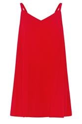 YOURS Curve Red Crinkle Swing Cami Top