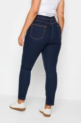 Plus Size Indigo Blue Straight Leg Fit Stretch RUBY Jeans | Yours Clothing 3