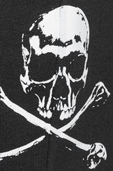 BadRhino Big & Tall Black Skull Printed Jogger Shorts | BadRhino 4