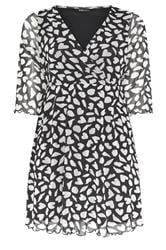 YOURS Curve Black Heart Tunic Top