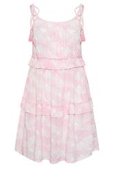 YOURS Plus Size Pink Ruffle Mini Dress | Yours Clothing 5