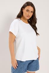 YOURS Plus Size White Peplum T-Shirt | Yours Clothing 3