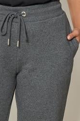 YOURS Plus Size Grey Tie Straight Leg Joggers | Yours Clothing 4