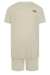 JACK & JONES Big & Tall Off-White T-Shirt & Shorts Set | BadRhino 2
