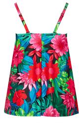 YOURS Plus Size Black Tropical Print Tankini Top | Yours Clothing 9