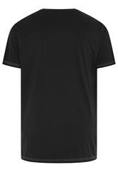 KAM Big & Tall Jet Black Rock N Roll Skeleton Print T-Shirt | BadRhino 2