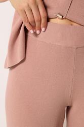 LTS Tall Women's Light Pink Knitted Wide Leg Trousers | Long Tall Sally 4