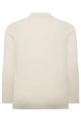 BadRhino Big & Tall Natural Brown Chunky Knit Collared Jumper | BadRhino 7