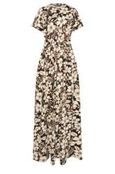 LTS Tall Black Floral Shirred Waist Cotton Maxi Dress