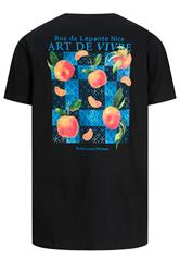 JACK & JONES Big & Tall Black 'Art De Vivre' T-Shirt | BadRhino  2