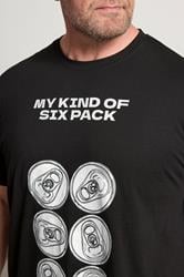 BadRhino Big & Tall Black 'Six Pack' Graphic T-Shirt | BadRhino 4