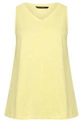 EVANS Curve Yellow Premium Cotton Vest Top