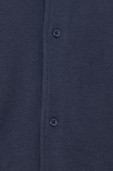 BadRhino Big & Tall Navy Blue Revere Slub Shirt | BadRhino 7