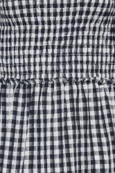 LTS Tall Women's Black Gingham Shirred Midi Dress | Long Tall Sally 5