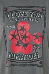 YOURS Plus Size Grey 'I Love You From My Head Tomatoes' Nightdress | Yours Clothing 4