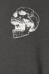 BadRhino Big & Tall Ebony Grey Skull Print Hoodie | BadRhino 8