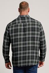 BadRhino Big & Tall Green Check Long Sleeve Shirt | BadRhino 2
