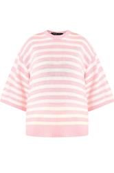 YOURS Curve Pink Striped Knitted Jumper