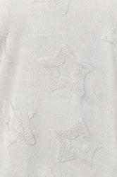 YOURS Plus Size Grey Embossed Star Borg Lounge Set | Yours Clothing 4