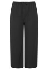 YOURS Curve Black Textured Trousers
